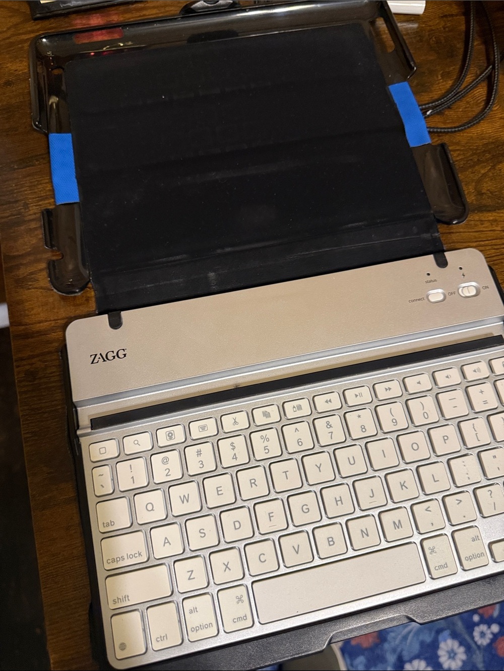 ZAGG Gold Bluetooth Tablet Keyboard Case with Black Cover